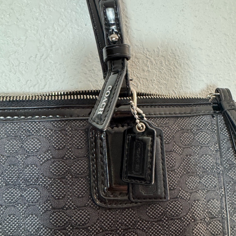 Coach Oxford logo print black monogram handbag - Picture 4 of 10